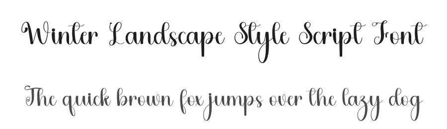 Winter Landscape Style Script Font by freshtypeink — Script Handwritten Font