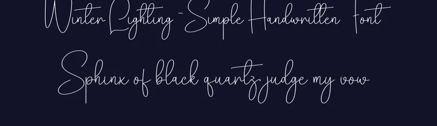 Winter Lighting – Simple Handwritten Font by creativeletter — Script Handwritten Font — thumbnail 2