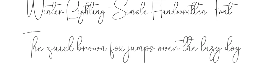 Winter Lighting – Simple Handwritten Font by creativeletter — Script Handwritten Font