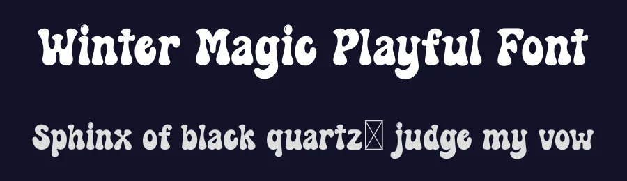 Winter Magic Playful Font by freshtypeink — Display Font — thumbnail 2