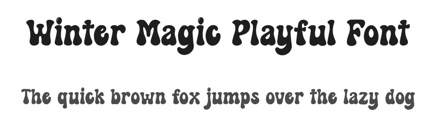 Winter Magic Playful Font by freshtypeink — Display Font