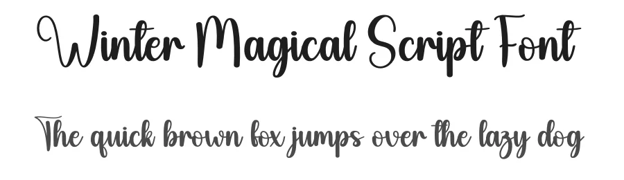 Winter Magical Script Font by creativeletter — Script Handwritten Font