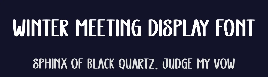 Winter Meeting Display Font by andikastudio — Display Font — thumbnail 2