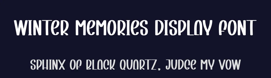 Winter Memories Display Font by creativeletter — Display Font — thumbnail 2