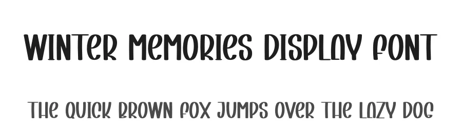 Winter Memories Display Font by creativeletter — Display Font