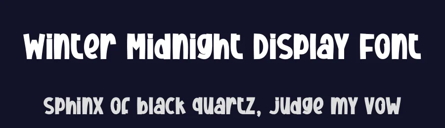 Winter Midnight Display Font by creativeletter — Display Font — thumbnail 2