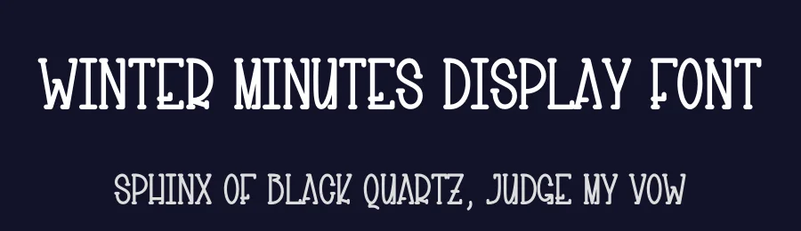 Winter Minutes Display Font by creativeletter — Display Font — thumbnail 2