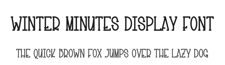 Winter Minutes Display Font by creativeletter — Display Font