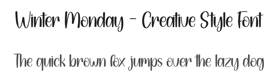 Winter Monday – Creative Style Font by creativeletter — Display Font