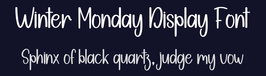 Winter Monday Display Font by creativeletter — Display Font — thumbnail 2