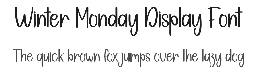 Winter Monday Display Font by creativeletter — Display Font