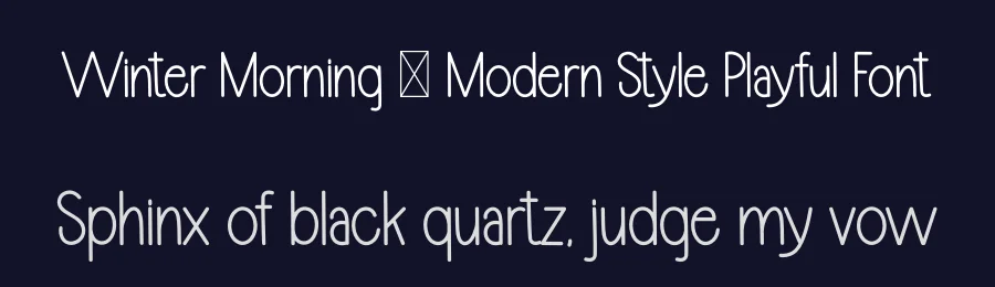 Winter Morning – Modern Style Playful Font by freshtypeink — Display Font — thumbnail 2