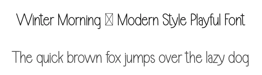 Winter Morning – Modern Style Playful Font by freshtypeink — Display Font