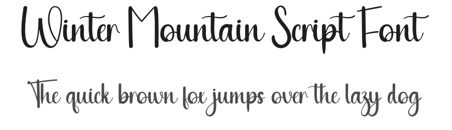 Winter Mountain Script Font by creativeletter — Script Handwritten Font