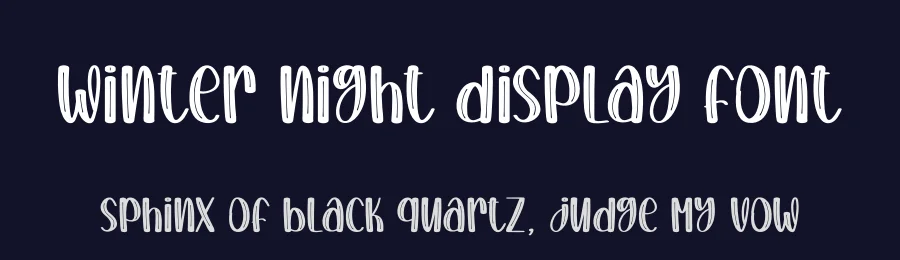 Winter Night Display Font by creativeletter — Display Font — thumbnail 2