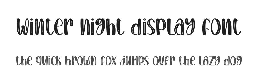 Winter Night Display Font by creativeletter — Display Font