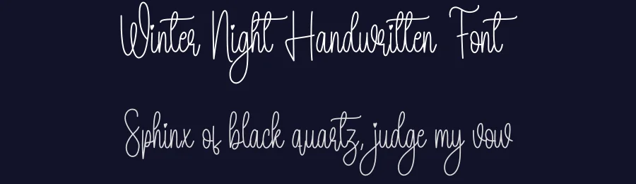 Winter Night Handwritten Font by creativeletter — Script Handwritten Font — thumbnail 2