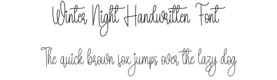 Winter Night Handwritten Font by creativeletter — Script Handwritten Font