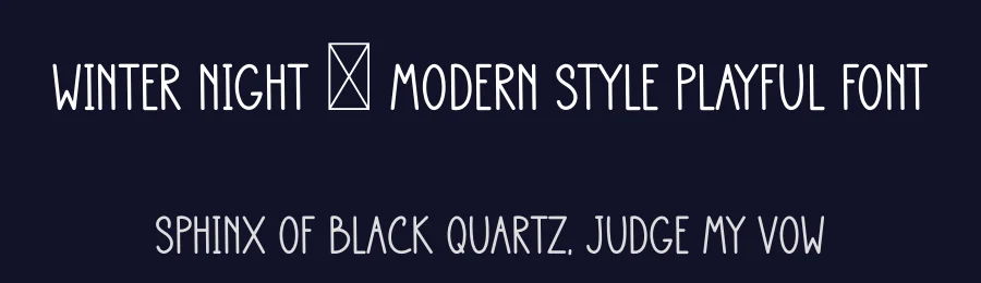 Winter Night – Modern Style Playful Font by freshtypeink — Display Font — thumbnail 2