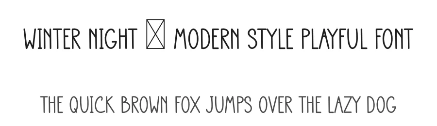Winter Night – Modern Style Playful Font by freshtypeink — Display Font