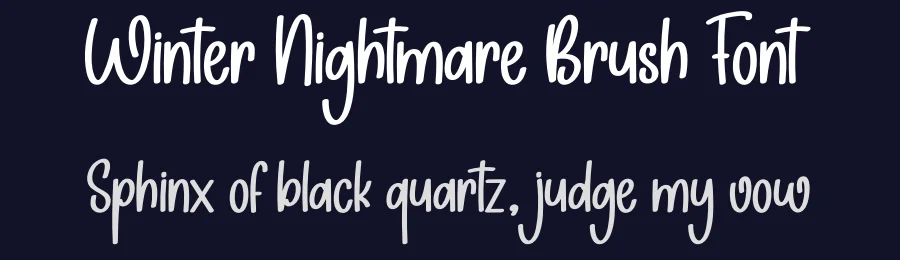 Winter Nightmare Brush Font by creativeletter — Display Font — thumbnail 2