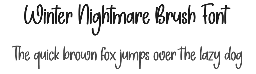 Winter Nightmare Brush Font by creativeletter — Display Font