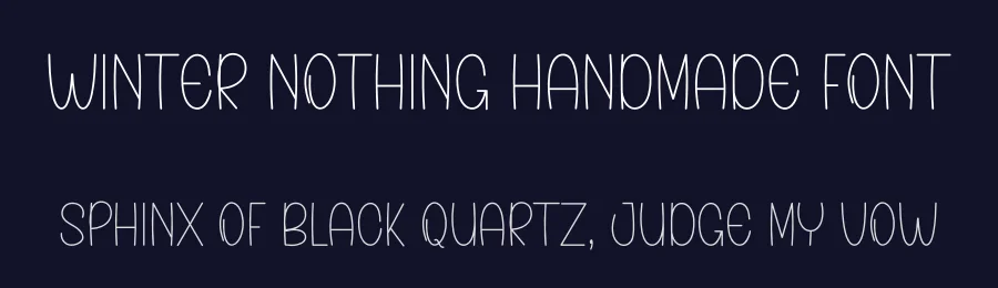 Winter Nothing Handmade Font by freshtypeink — Display Font — thumbnail 2