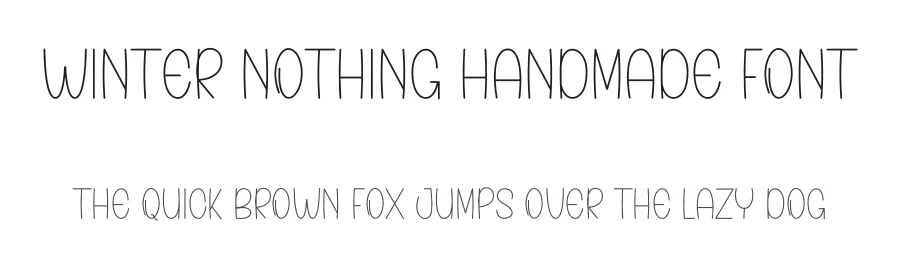 Winter Nothing Handmade Font by freshtypeink — Display Font