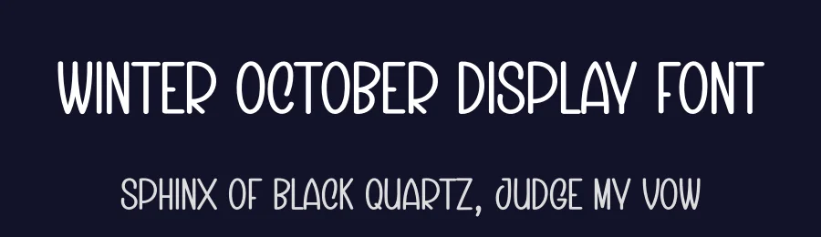 Winter October Display Font by creativeletter — Display Font — thumbnail 2