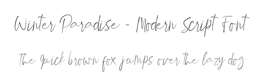 Winter Paradise – Modern Script Font by wellscriptstudio — Script Handwritten Font