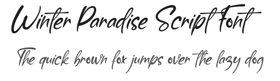 Winter Paradise Script Font by andikastudio — Script Handwritten Font
