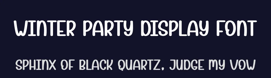 Winter Party Display Font by creativeletter — Display Font — thumbnail 2