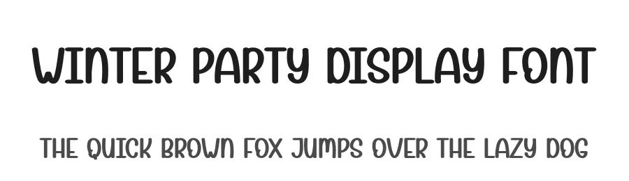 Winter Party Display Font by creativeletter — Display Font