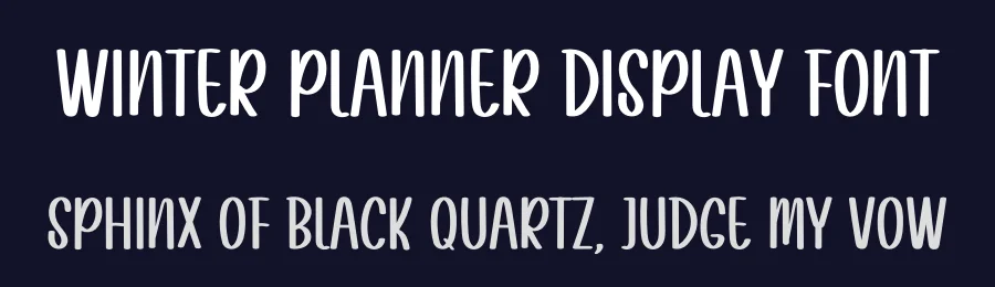 Winter Planner Display Font by inermediaSTUDIO — Display Font — thumbnail 2