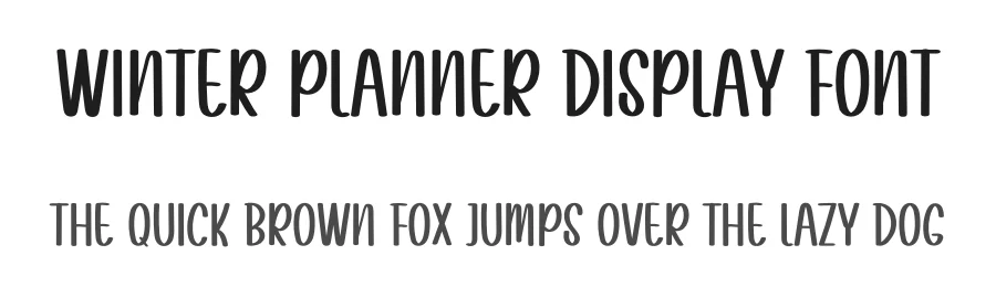 Winter Planner Display Font by inermediaSTUDIO — Display Font