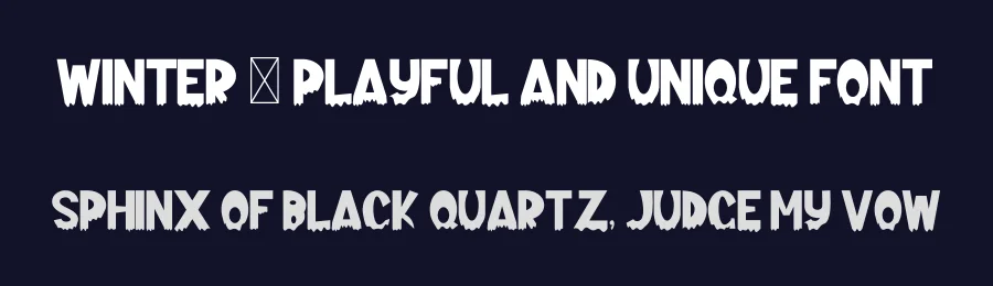 Winter – Playful And Unique Font by freshtypeink — Display Font — thumbnail 2