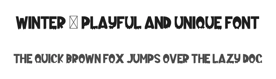 Winter – Playful And Unique Font by freshtypeink — Display Font