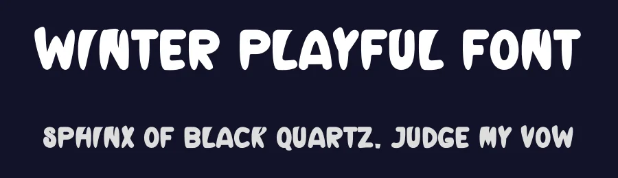 Winter Playful Font by freshtypeink — Display Font — thumbnail 2
