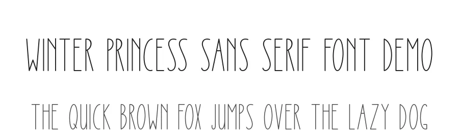 Winter Princess Sans Serif Font Demo by jimtypestudio — Sans Serif Font
