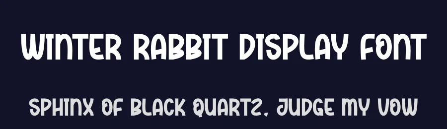 Winter Rabbit Display Font by andikastudio — Display Font — thumbnail 2