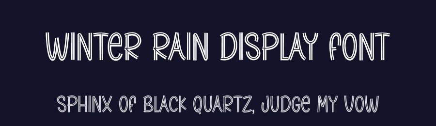 Winter Rain Display Font by andikastudio — Display Font — thumbnail 2