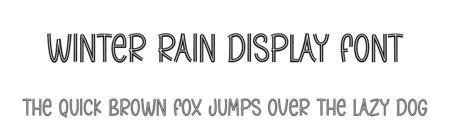 Winter Rain Display Font by andikastudio — Display Font