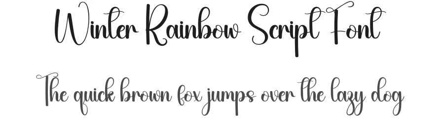 Winter Rainbow Script Font by creativeletter — Script Handwritten Font