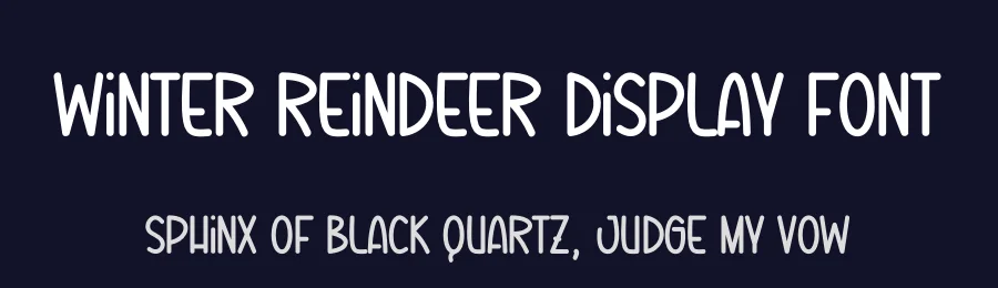 Winter Reindeer Display Font by creativeletter — Display Font — thumbnail 2