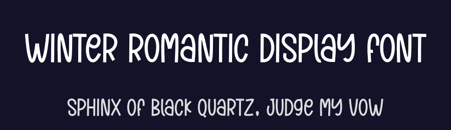 Winter Romantic Display Font by andikastudio — Display Font — thumbnail 2