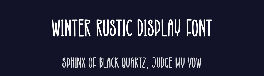 Winter Rustic Display Font by creativeletter — Display Font — thumbnail 2