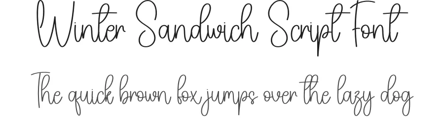 Winter Sandwich Script Font by andikastudio — Script Handwritten Font