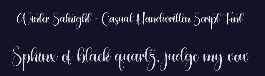 Winter Satnight – Casual Handwritten Script Font by creativeletter — Script Handwritten Font — thumbnail 2