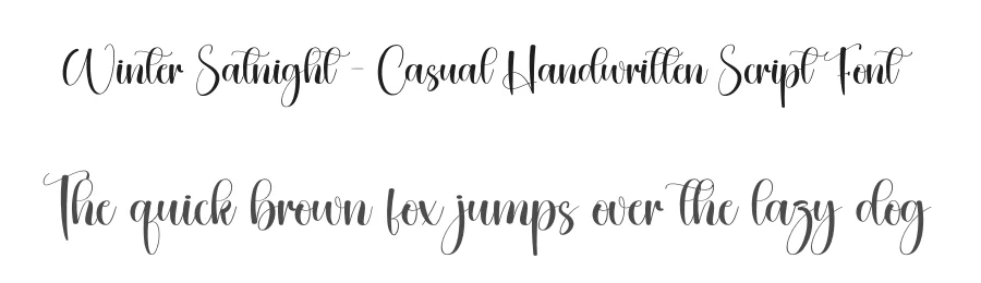 Winter Satnight – Casual Handwritten Script Font by creativeletter — Script Handwritten Font