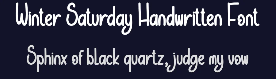 Winter Saturday Handwritten Font by creativeletter — Script Handwritten Font — thumbnail 2